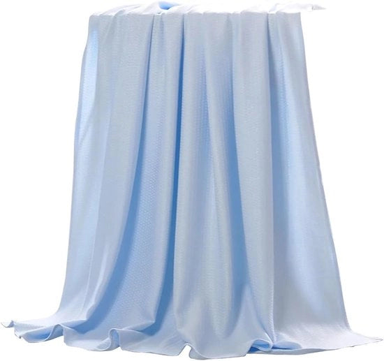 Zanzara con fibra di bambù decongestionante | Zanzara con condizionatore d'aria | Piuma multifunzionale per divano (200*180cm) Blu