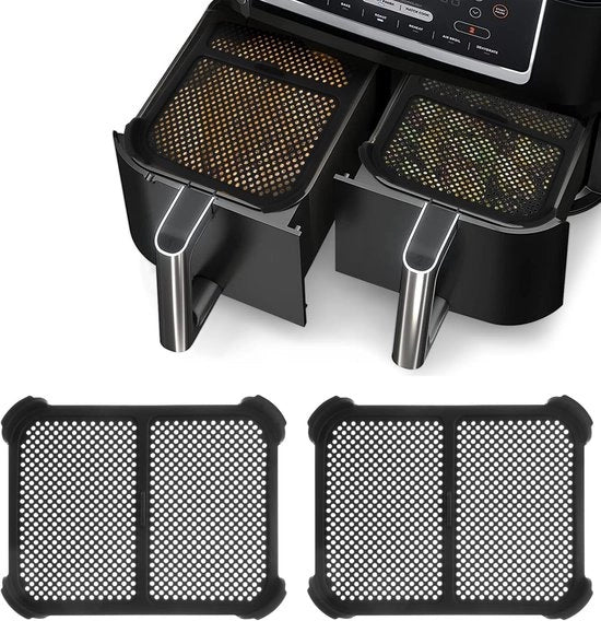 Due protezioni per piastra per air fryer - compatibili con AF400 e AF45 - silicone - protettori per piastra efficaci - riutilizzabili