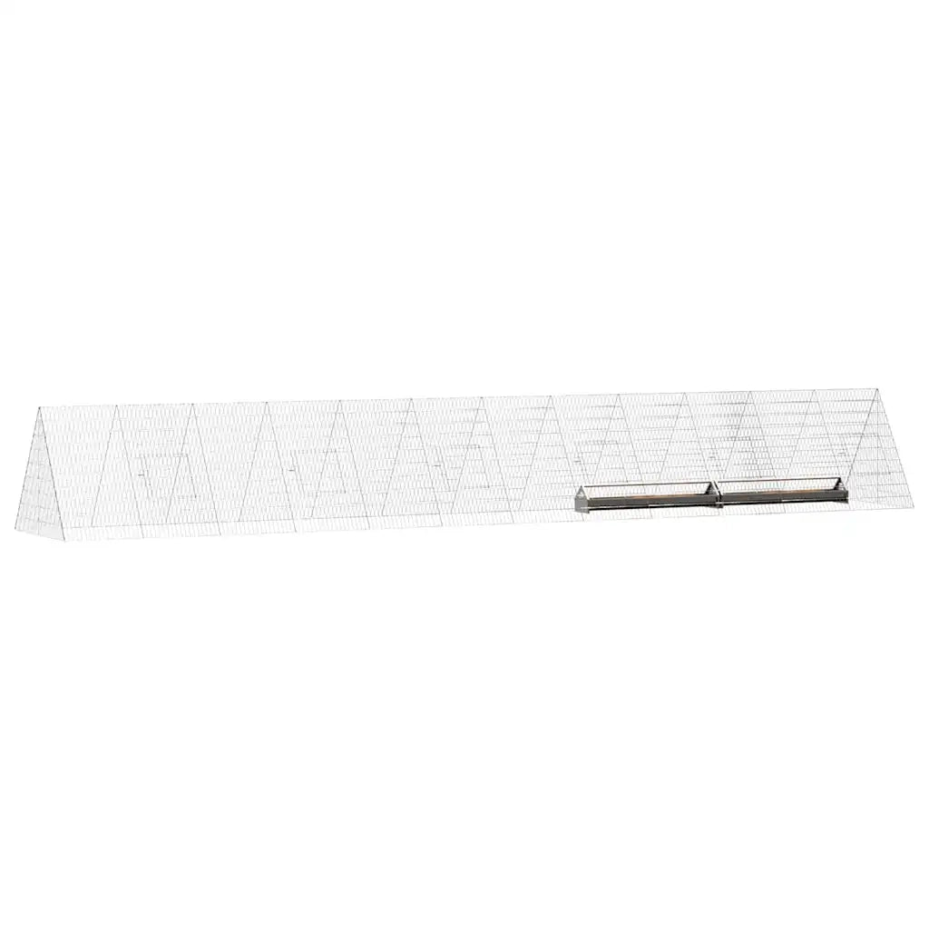 Gabbia per polli Argento 650 x 100 x 85 cm Acciaio zincato 3394439