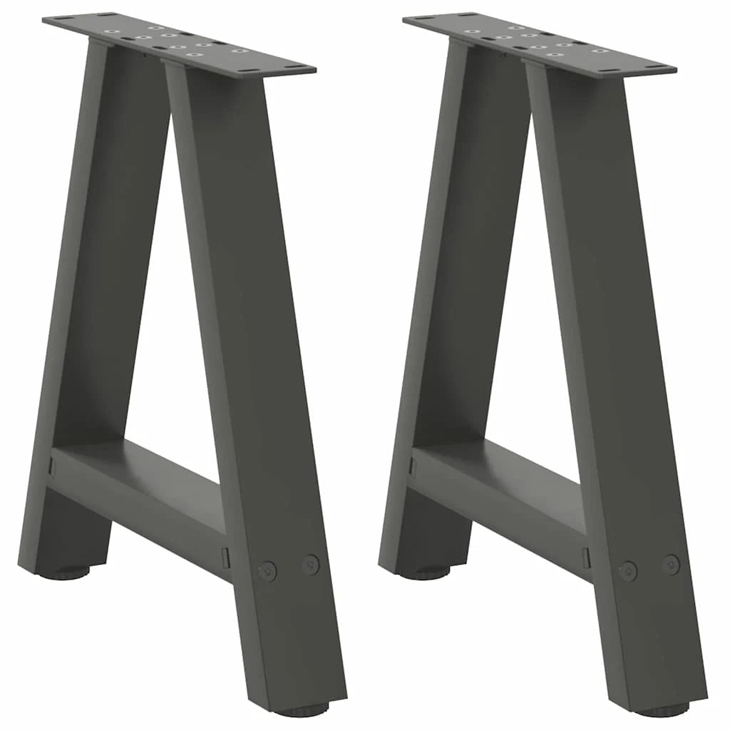 Set di 2 gambe per tavolino da caffè a forma di A 50 x 42 x 43 cm finitura moderna stabile acciaio antracite 02_0057114
