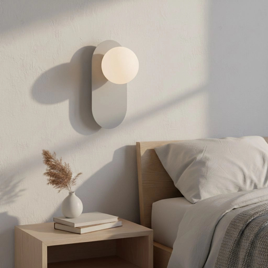 Lampada da parete VIVA in acciaio grigio e vetro