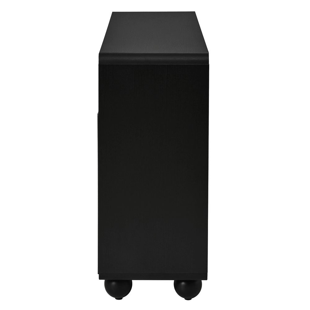 Credenza Soggiorno con Ante Curve ¨C MINIMAL ¨C Truciolato MDF, Gambe in Metallo