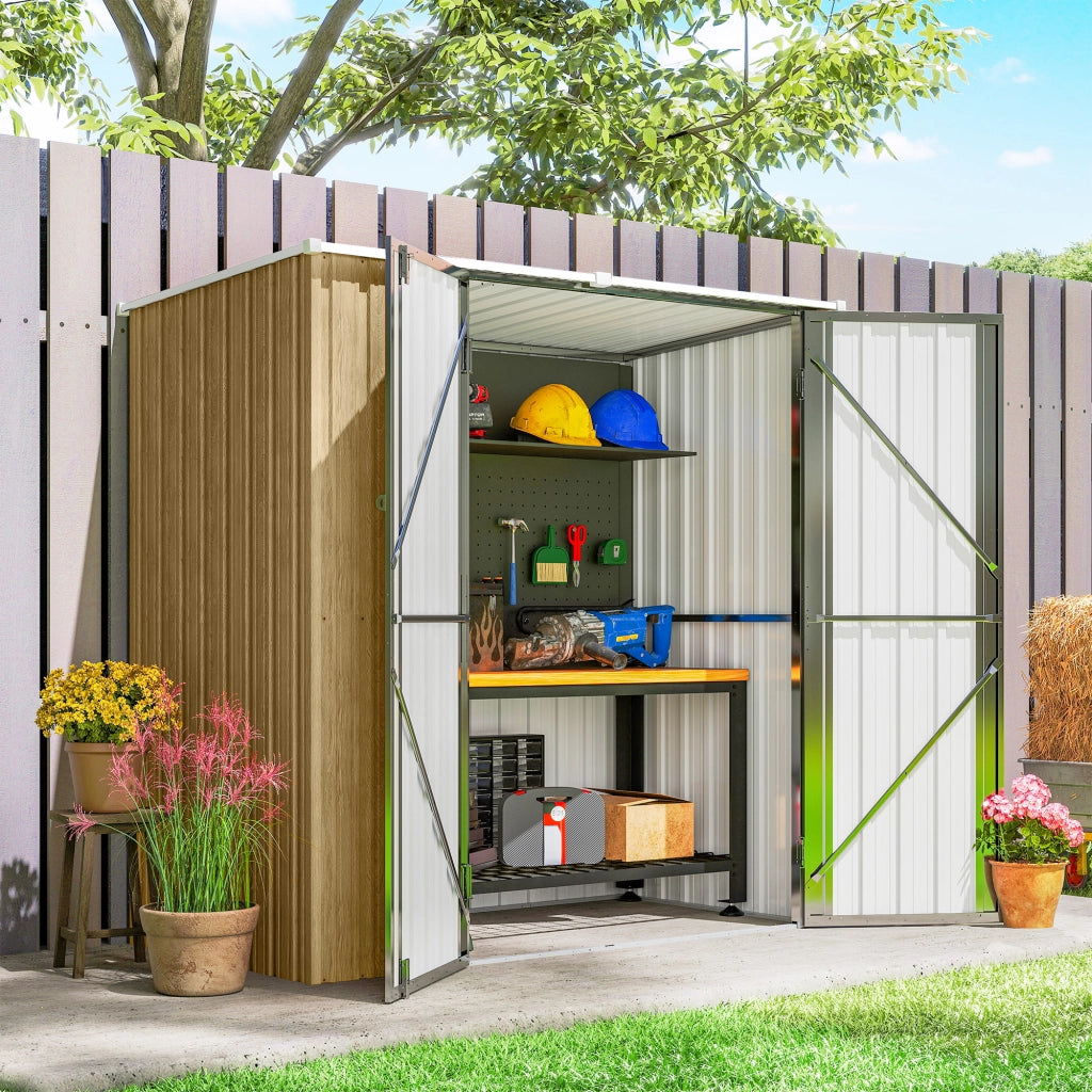 Casetta da Giardino ¨C Zephmum ¨C Marrone 163x89x163 cm