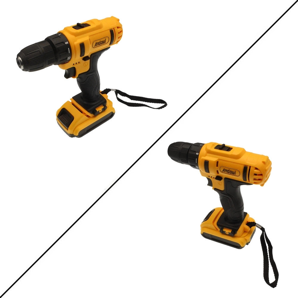 Trade Shop - Set Di Attrezzi Trapano A Percussione Avvitatore Elettrico A Batteria 24v 2x5ah Q-gj011 -