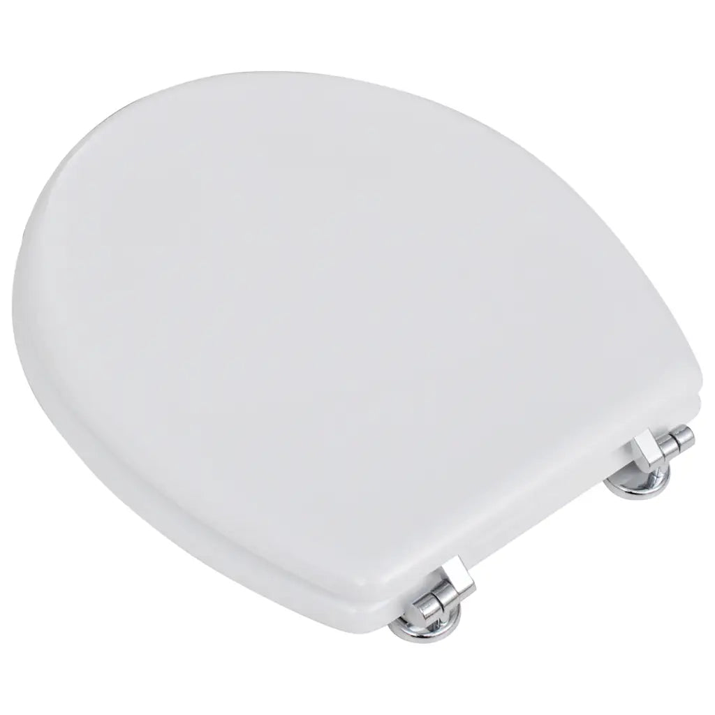 Sedile WC in MDF con Coperchio Design Semplice Bianco CFW2425451