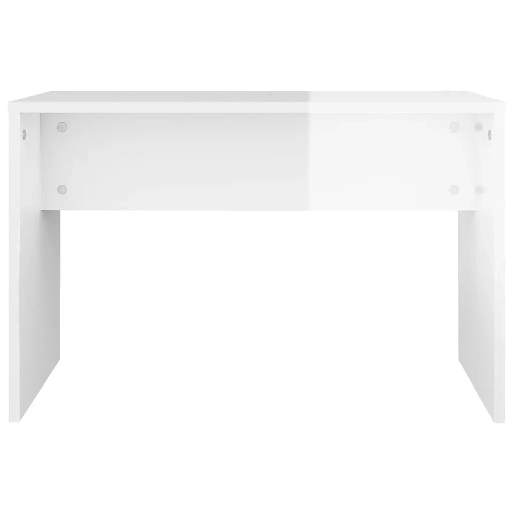 Set Tavolo da Toeletta Bianco Lucido 86,5x35x136 cm 3114151