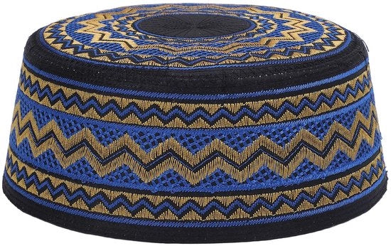 Copricapo per la testa durante il sonno - Leggero - Cappello Kufi - Respirante - Forma rotonda - Opzione di regalo elegante - Adatto per matrimoni/Riti di passaggio
