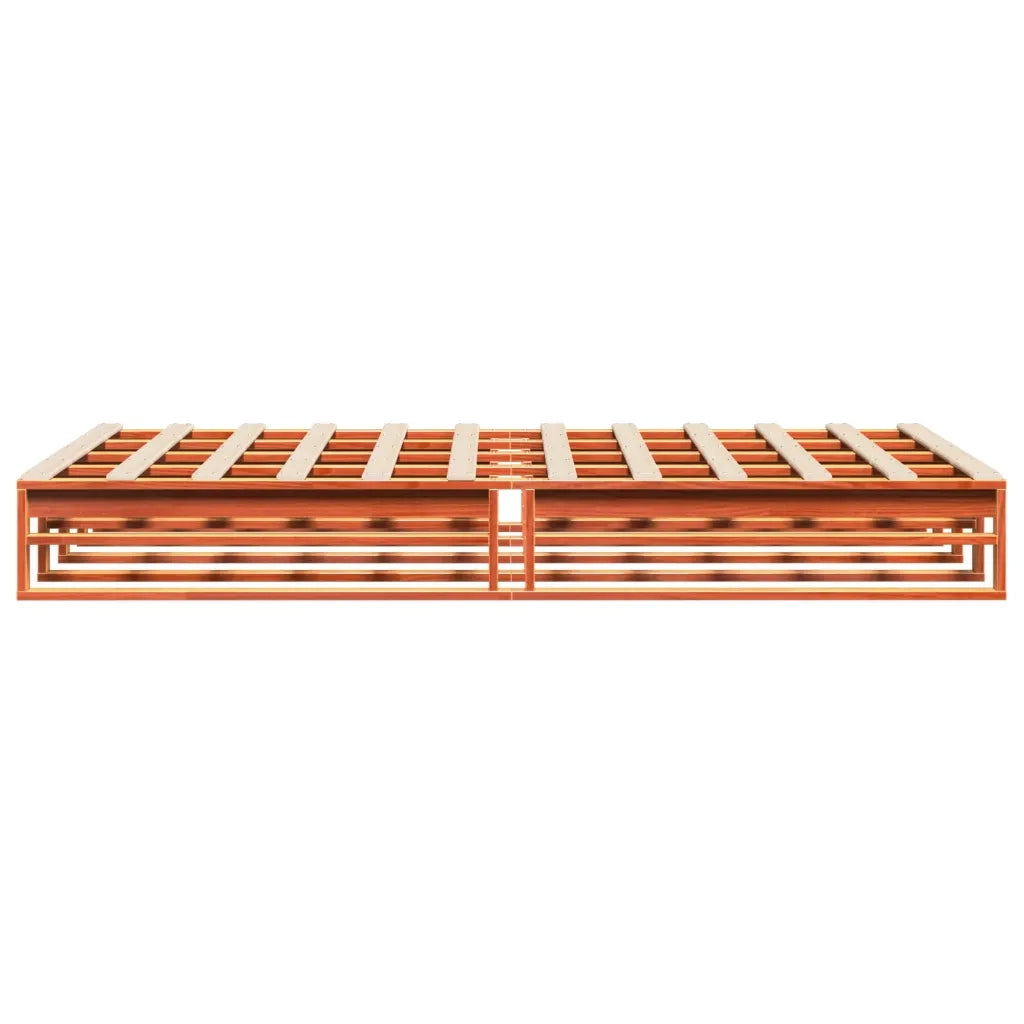 Letto senza Materasso Marrone Cera 150x200 cm in Legno di Pino 850847