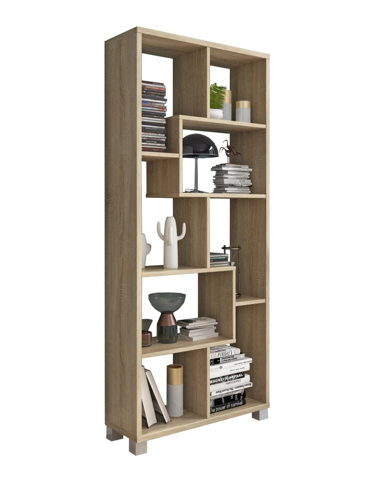 Biblioteca Veniano, Libreria Cassetti, 68x25x161h cm Marrone