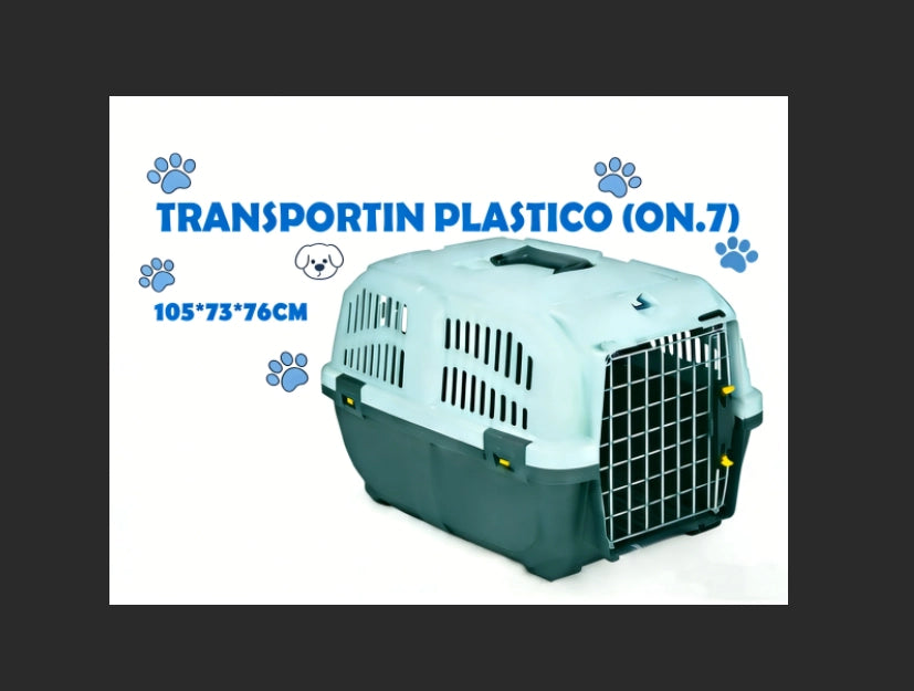 Trasportino per Cani e Gatti con Porta in Metallo ¨C zephmum ¨C Grigio