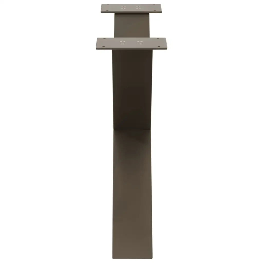 Gambe per Tavolino da Caff¨¨ a Forma di X 2 pz | Piede del tavolo Acciaio Naturale 70x(42-43) cm Acciaio