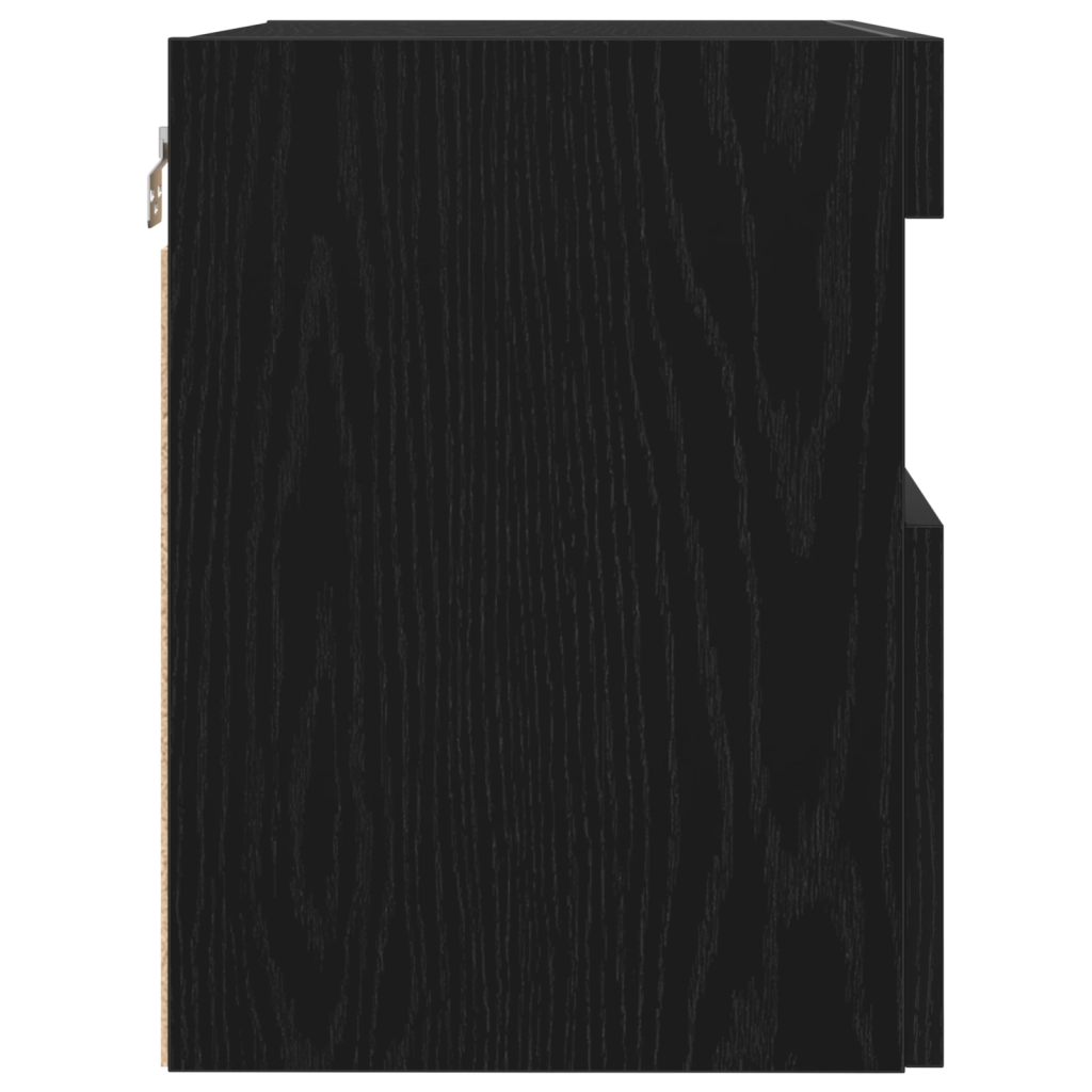 Mobile TV  con luci LED Rovere Nero 60x30x40 cm