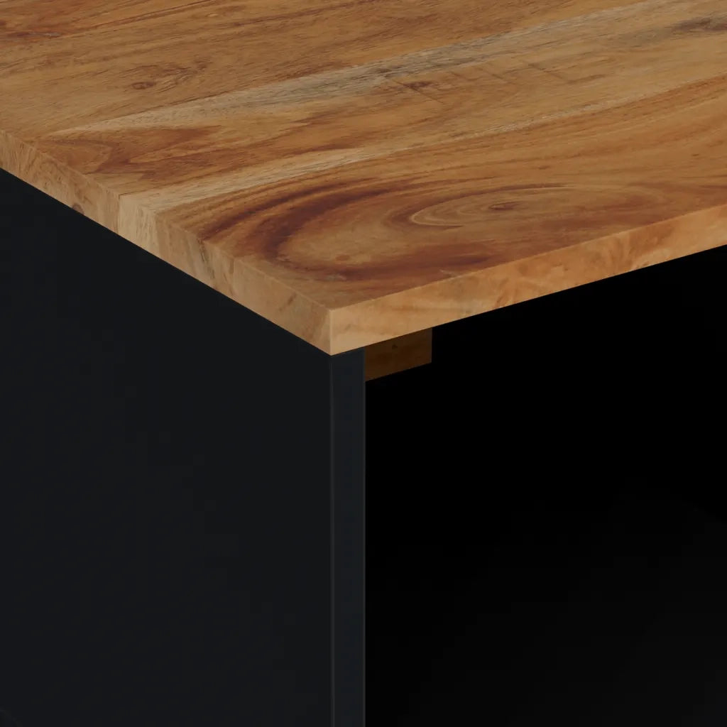 Tavolino da Soggiorno 80x50x40 cm Massello Acacia e Multistrato 350633