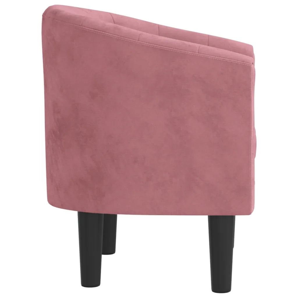 Poltrona Cabriolet Rosa in Velluto 356474