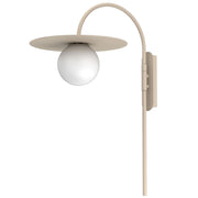 Applique decorativa Flat beige sfera bianca E27 Luminex