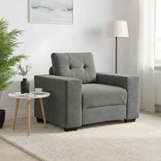 Divano Sedia Grigio Scuro 60 cm Velluto