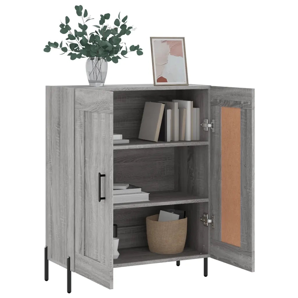 Credenza Grigio Sonoma 69,5x34x90 cm in Legno Multistrato 830210