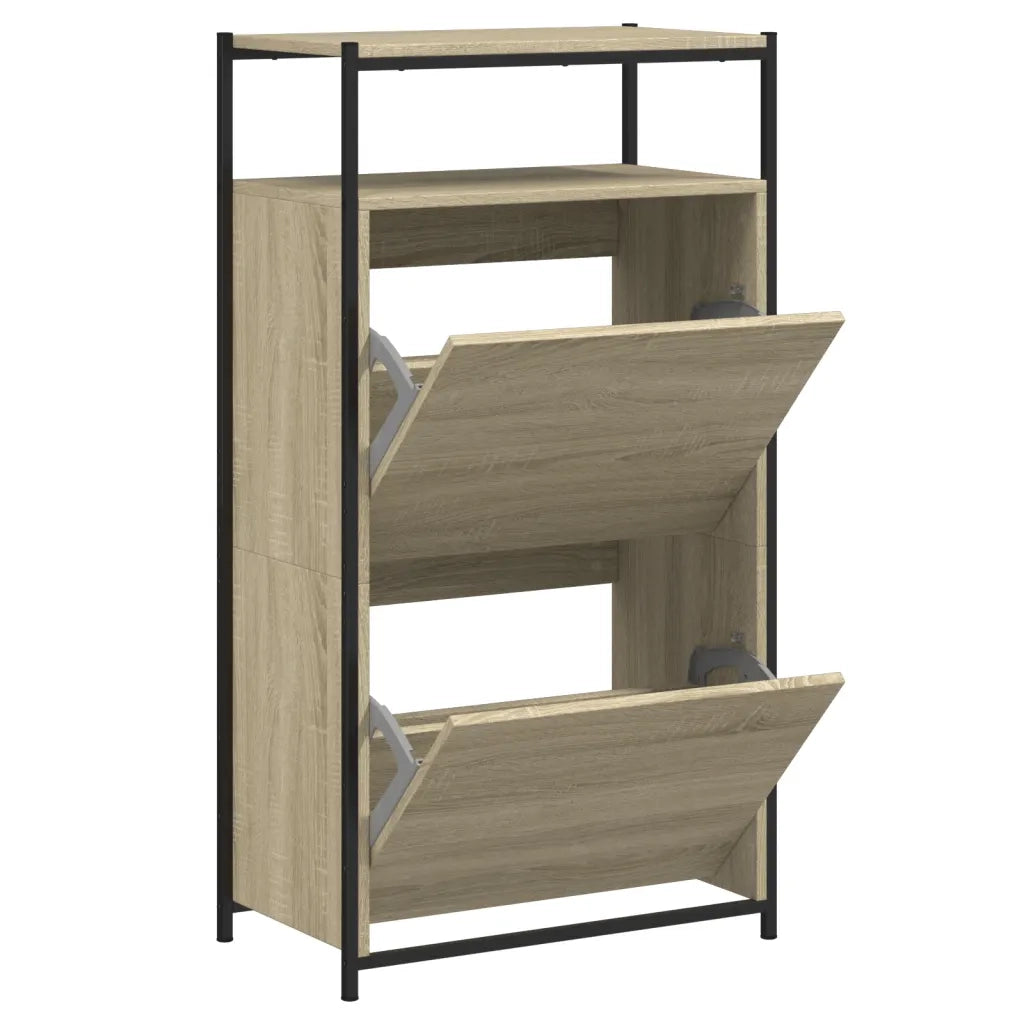 Scarpiera Rovere Sonoma 60x34x112 cm in Legno Multistrato 840030