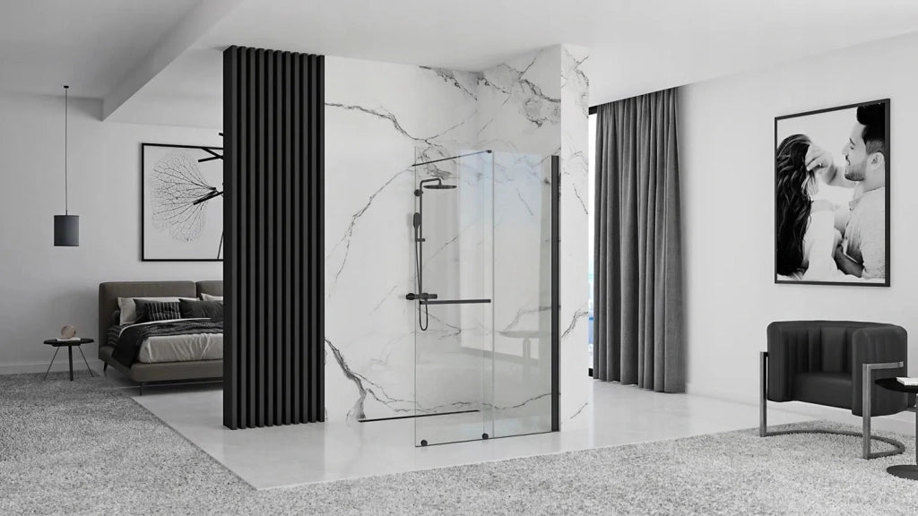Parete Doccia Rea Cortis Black 100