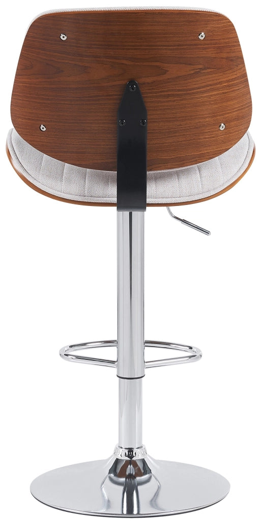 Set di 2 sgabelli da bar Clawson in tessuto cromato 2