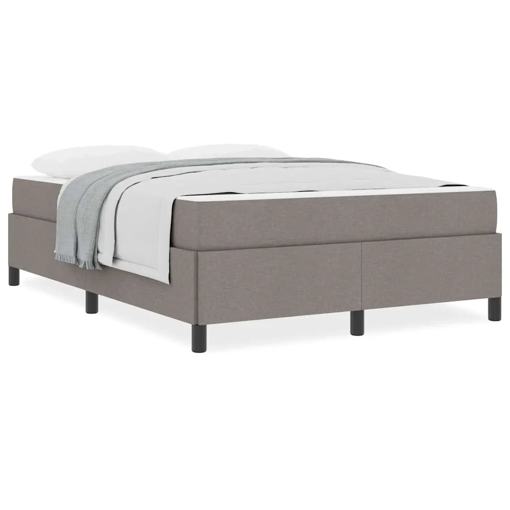 vidaXL Letto a molle Tortora e Nero 140 x 200 cm