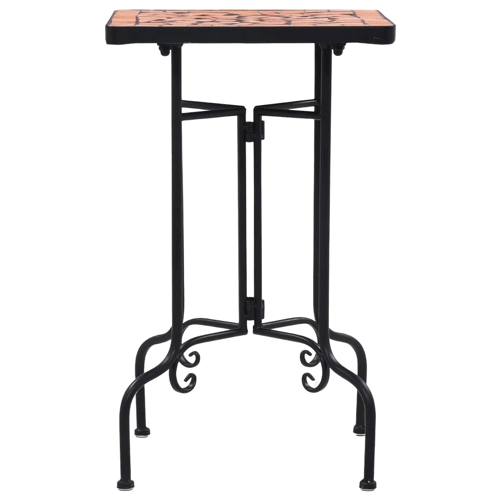 Tavolino di Servizio con Mosaico Terracotta in Ceramica CFW8898003