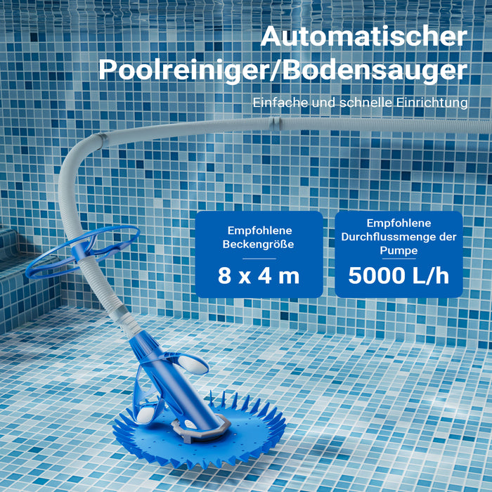 Pulitore automatico per piscine incl.12 tubi Aspiratore per pulizia fondo piscina