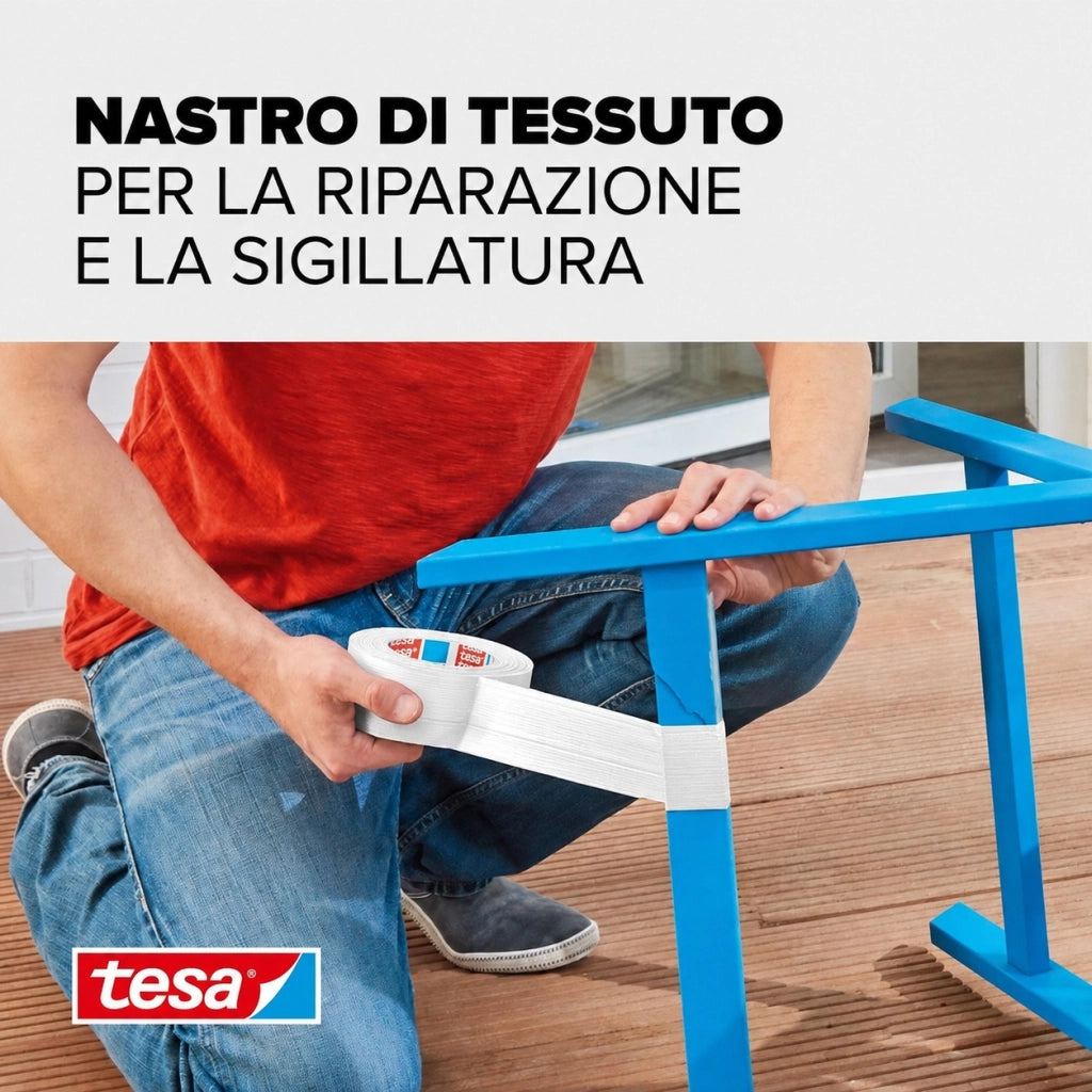 Tesa extra power universal nastro adesivo bianco a tenuta extraforte 50 m x 50 mm