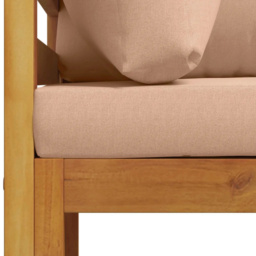 Set di divani 4 pz Naturale Legno di Acacia Massello 3417284