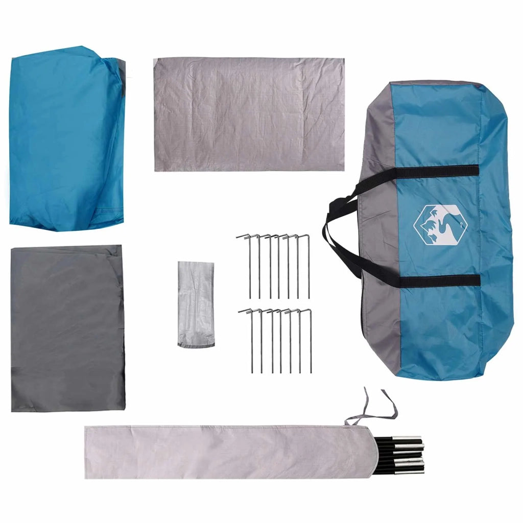Tenda Familiare con tetto Blu 380 x 260 x 190 cm Poliestere 42028494