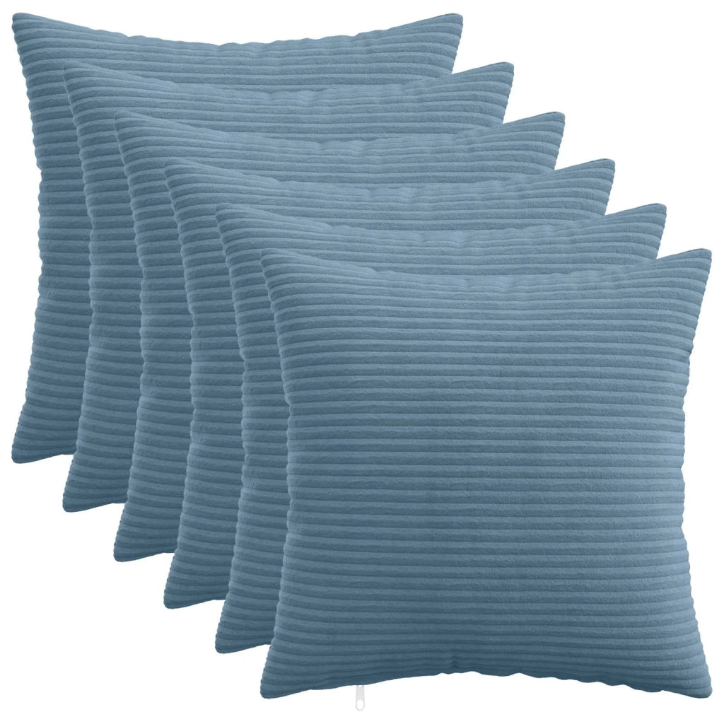 Federa 6 pcs HEERLEN Blu 45 x 45 cm corduroy 910403