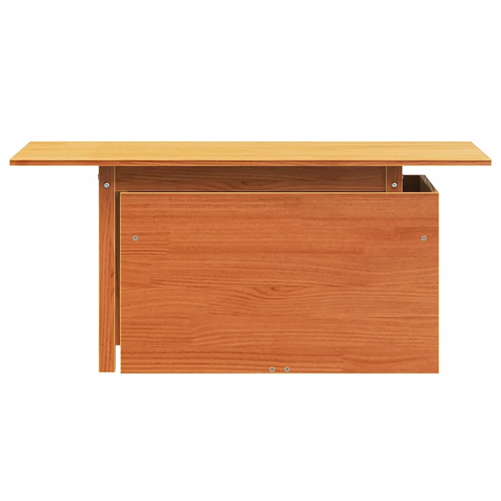 Tavolino da Giardino-Tavolo da Esterno Marrone Cera 100x50x75cm Legno Massello Pino
