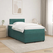 Letto box spring con materasso Verde Scuro 120 x 190 cm Velluto 3453104