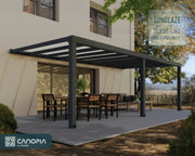Pergola Addossata in Alluminio di Premium Stockholm 3.4X7.3 m Trasparente