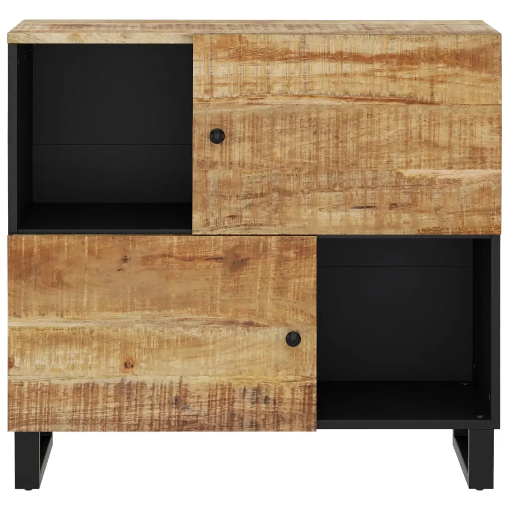 Credenza con 2 Ante 80x33x75 cm in Legno Massello di Mango 352921