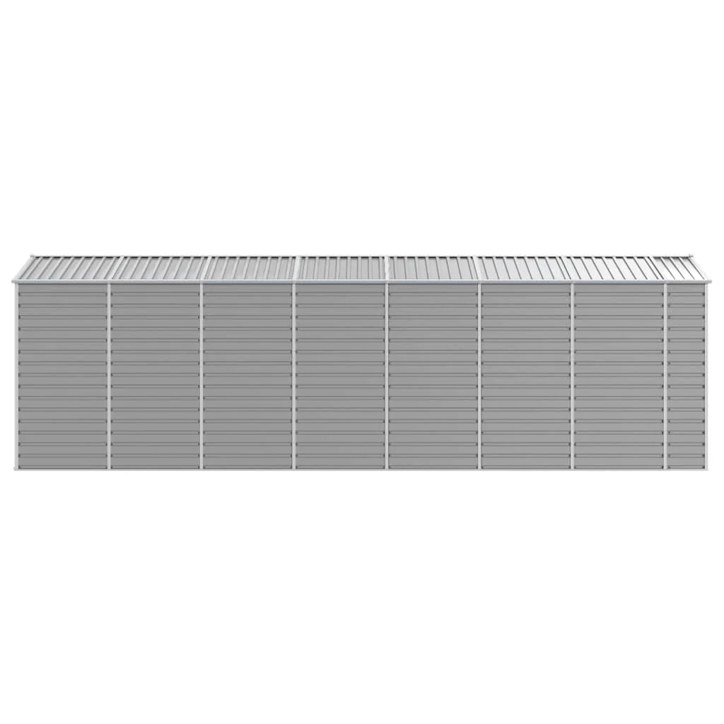 Casetta da giardino cabina ripostiglio capanno da esterno capanno per attrezzi robusta colore chiaro 191 x 640 x 198 cm acciaio zincato grigio 02_0022247