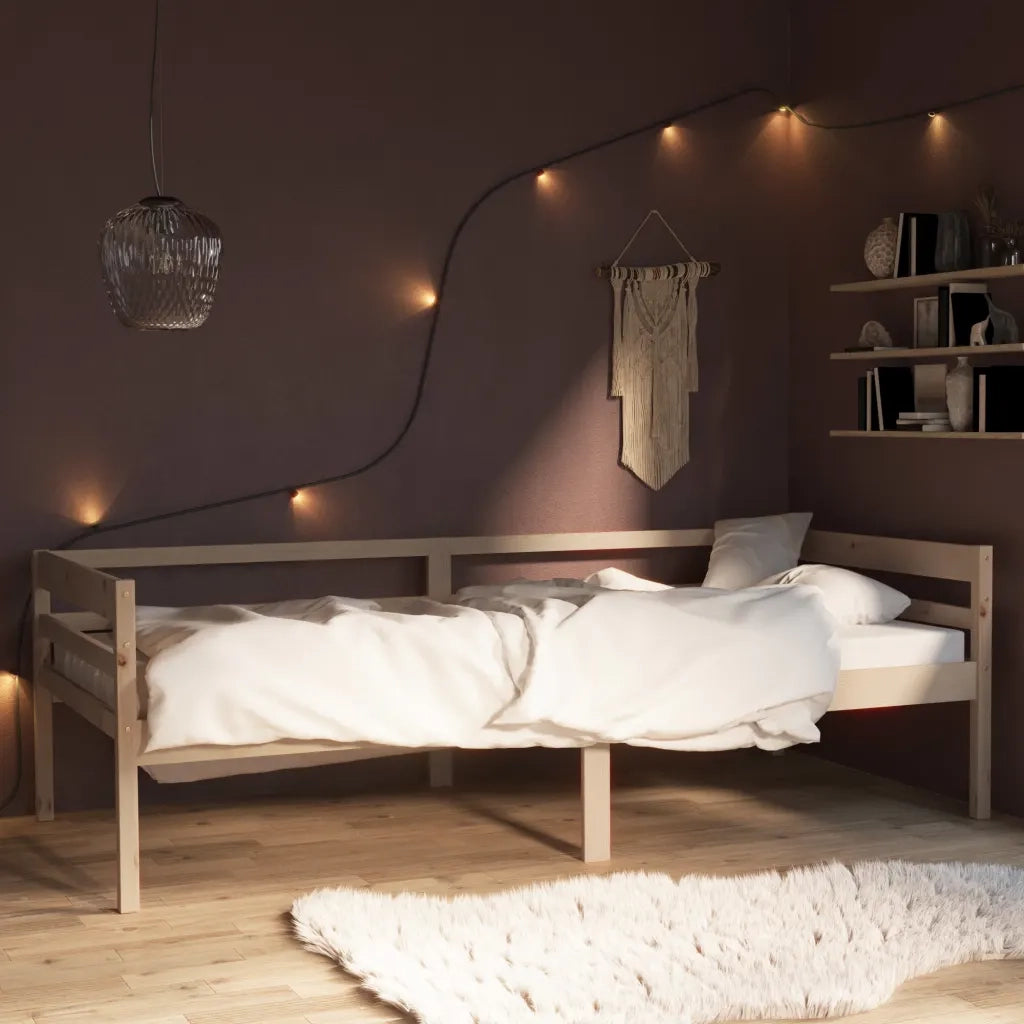 Giroletto senza Materasso 90x200 cm in Legno Massello di Pino 322051