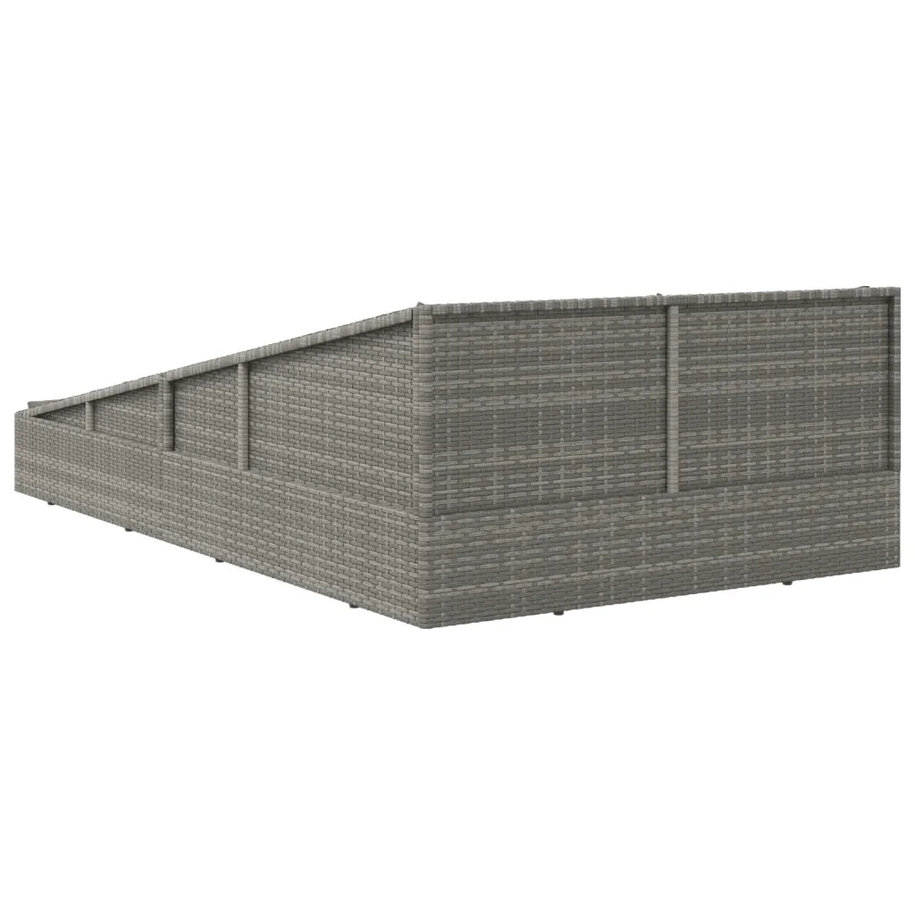 Lettino da Giardino Grigio 200x139 cm in Polyrattan cod mxl 73459
