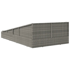 Lettino da Giardino Grigio 200x139 cm in Polyrattan cod mxl 73459