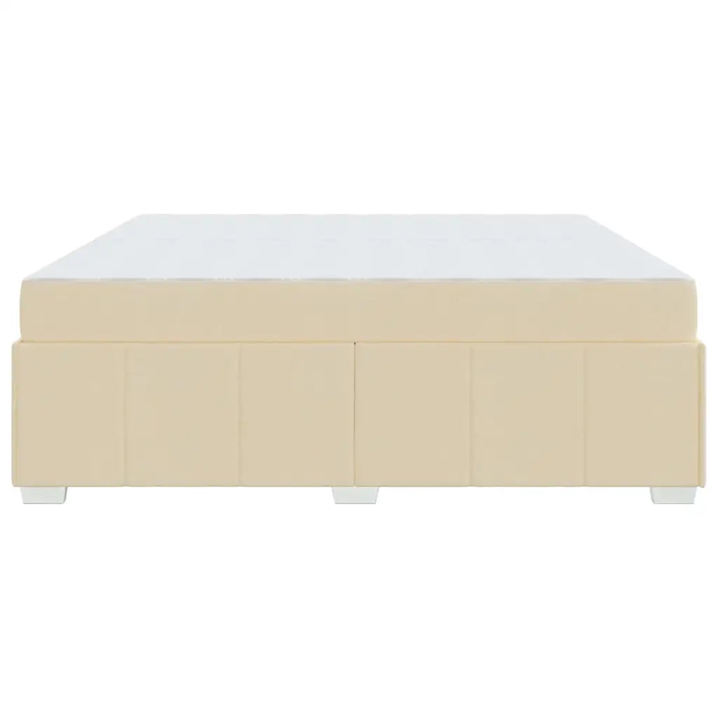 vidaXL Struttura del letto con materasso Crema 200 x 200 cm Tessuto