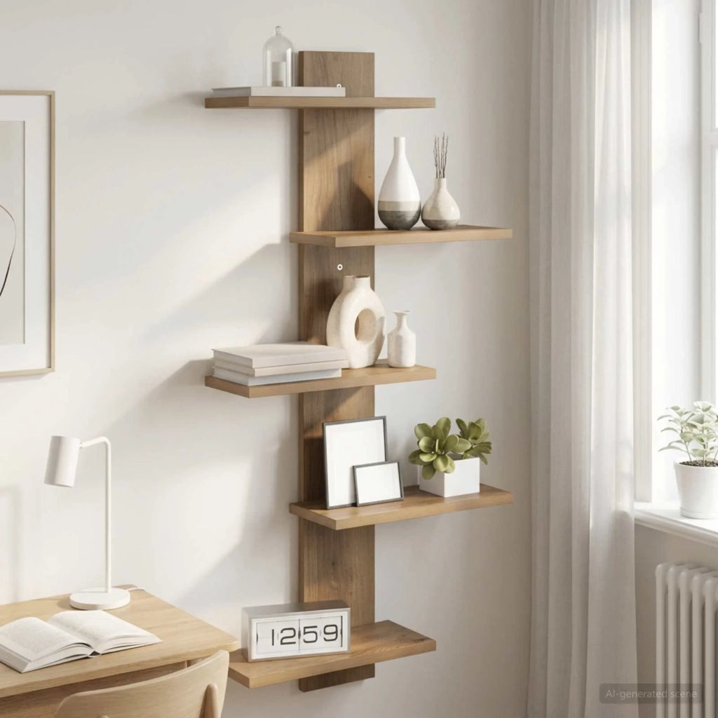 Mensola a muro flottante Rovere Artigianale 48,5 x 15 x 101 cm 8012203