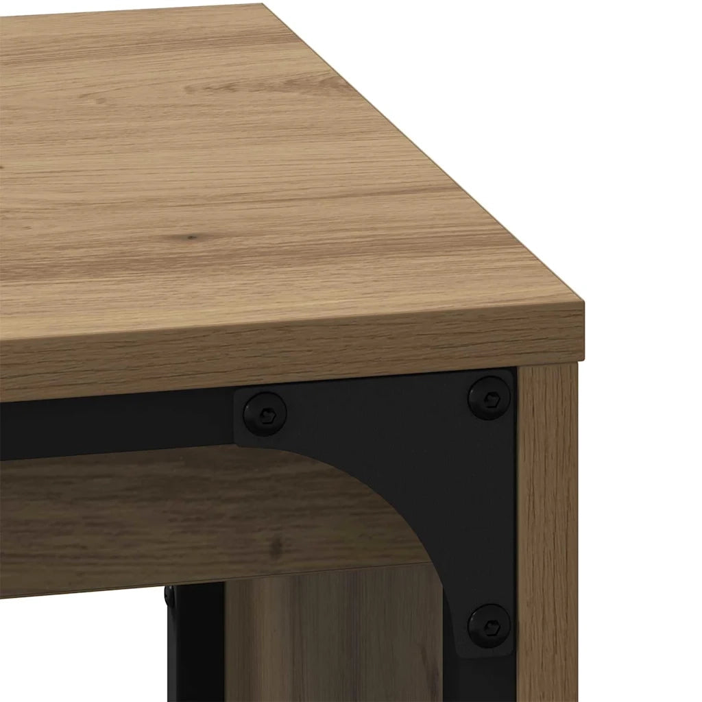 3 pz Tavolino da salotto | Tavolino da caff¨¨ | Tavolino da Soggiorno Rovere artigianale Legno multistrato