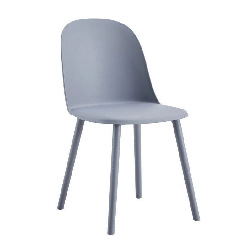 Set di 4 Sedie Opale in polipropilene 55.5x44xH80 cm colore grigio scuro set 4 pezzi