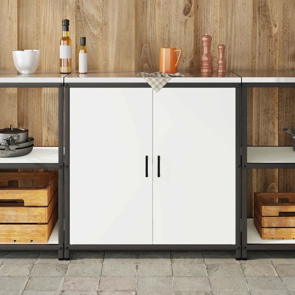 Stoccaggio in cucina con porta Bianco 60 x 50 x 92 cm Acciaio
