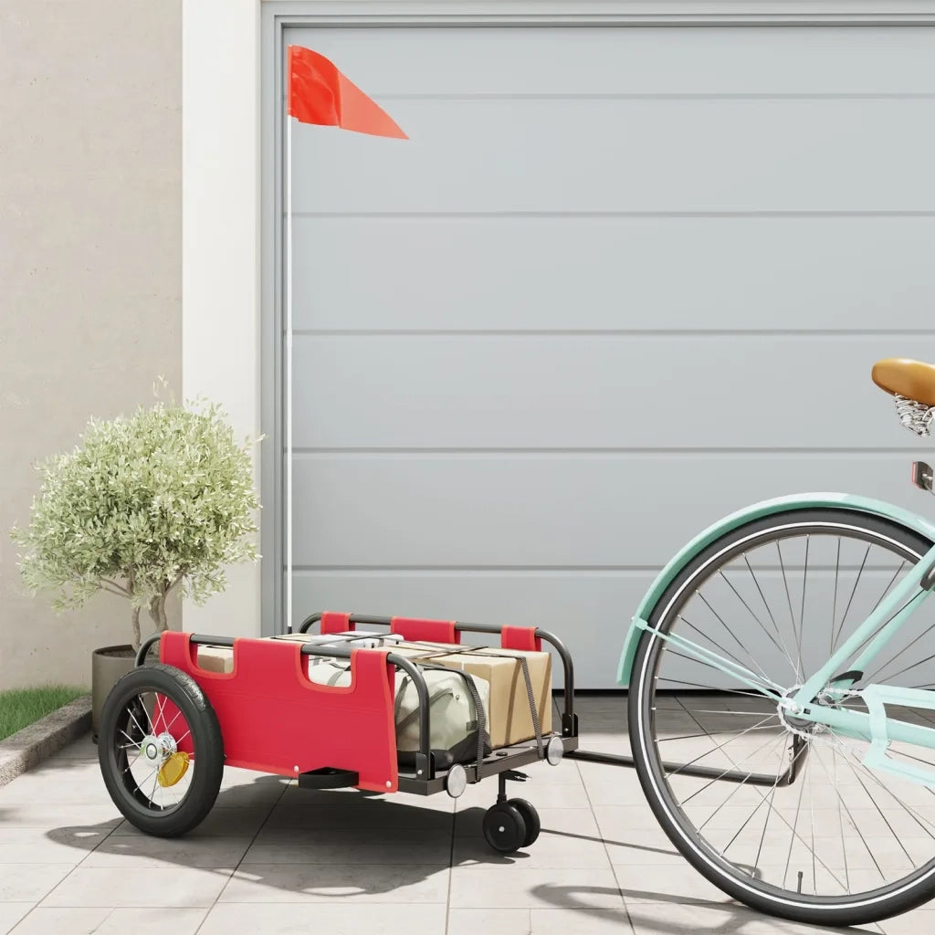 Rimorchio da Bici Rosso Oxford e Ferro CFW4661145