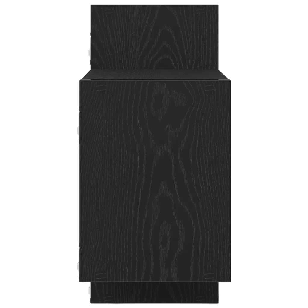 Scaffale a Parete Rovere Nero 129x18x42 cm in Truciolato 868065