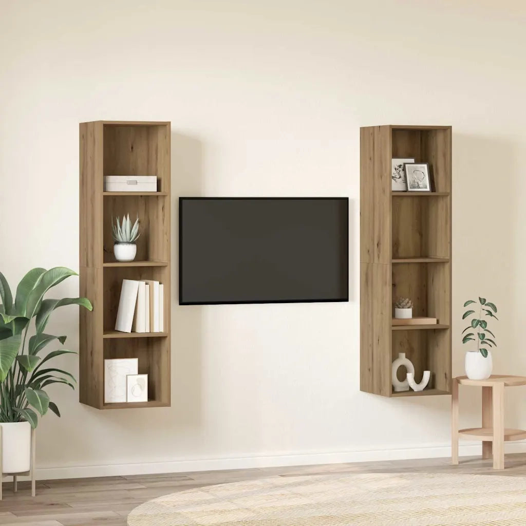 Set mobile TV 2 pcs Marrone 37 x 37 x 142,5 cm 3393539