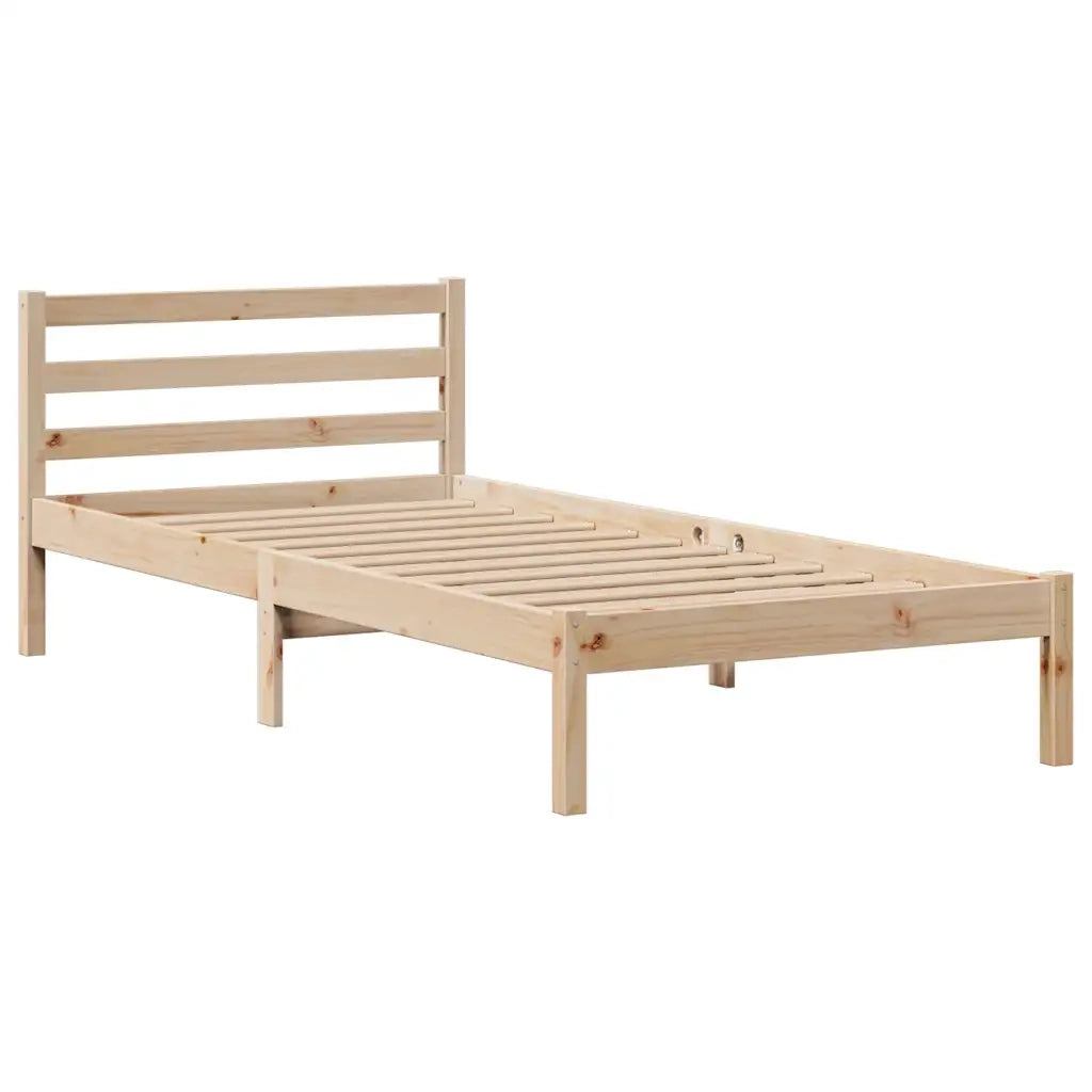 Letto Libreria senza Materasso 90x200 cm Legno Massello Pino 3321932