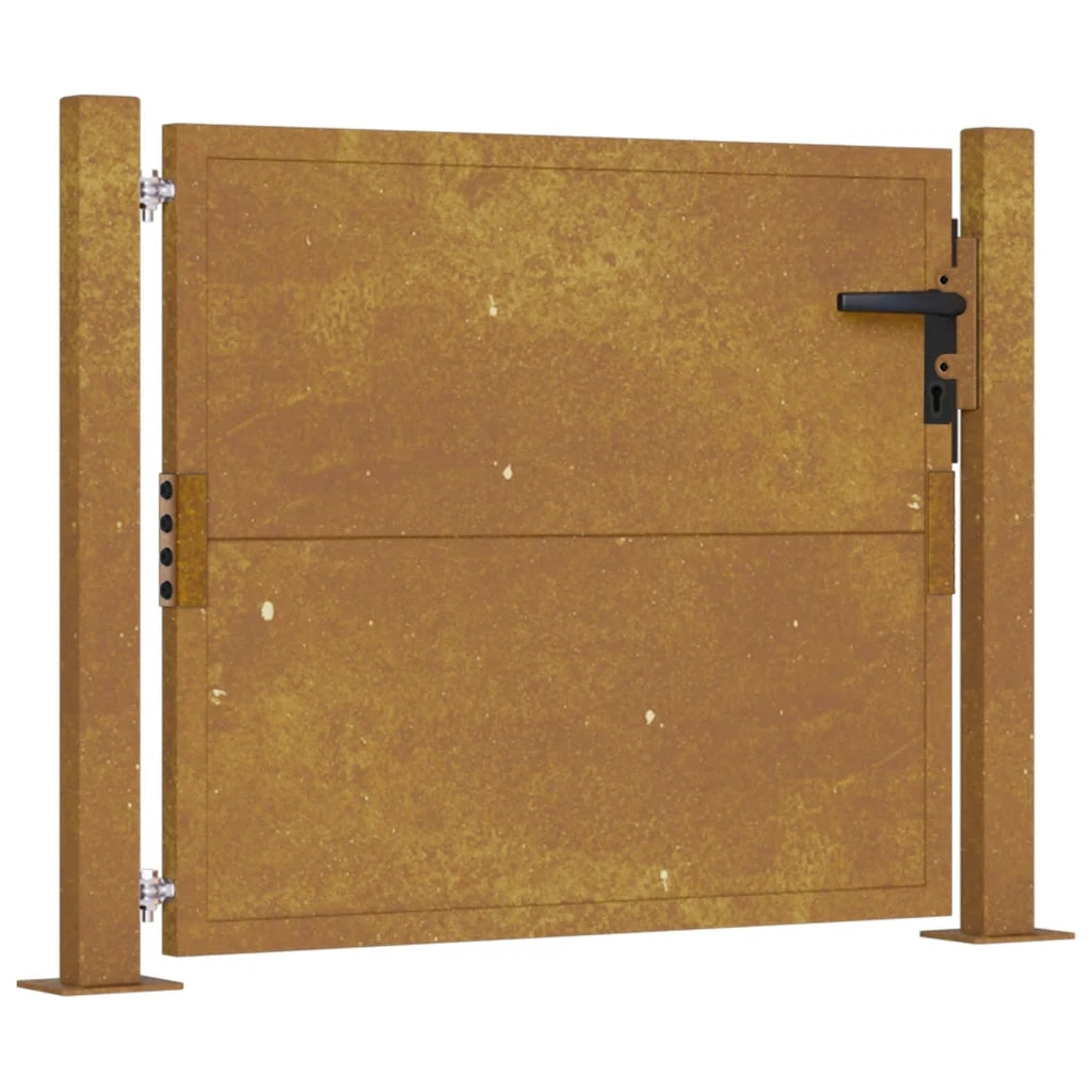 Cancello da giardino 100x100 cm in acciaio Corten 153203