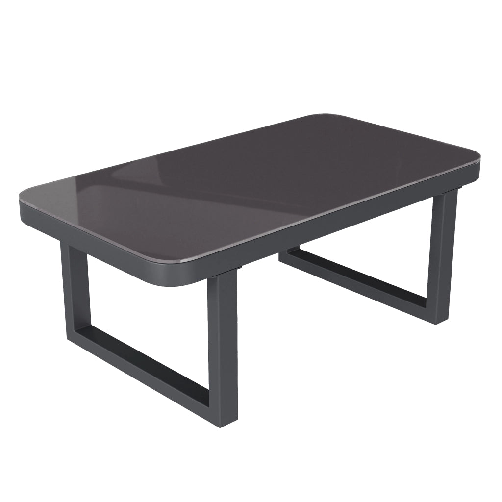 Set Divano da Giardino 7 Posti con Tavolino in Vetro ¨C MINIMAL ¨C Polyrattan Grigio